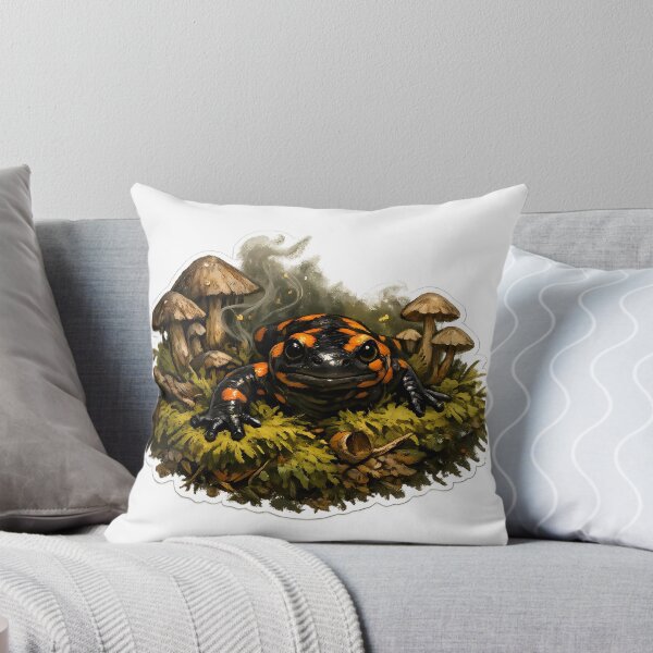 Item preview, Goblincore Salamander in Moss and Mushrooms designed and sold by aquaterralife.
