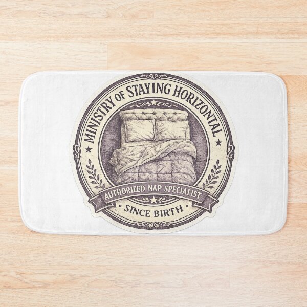 Item preview, Ministry of Staying Horizontal Authorized Nap Specialist – Funny Vintage Seal | Lazy Day Gift designed and sold by irfanshikh.