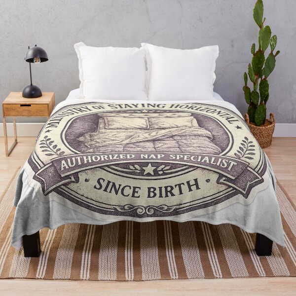 Item preview, Ministry of Staying Horizontal Authorized Nap Specialist – Funny Vintage Seal | Lazy Day Gift designed and sold by irfanshikh.