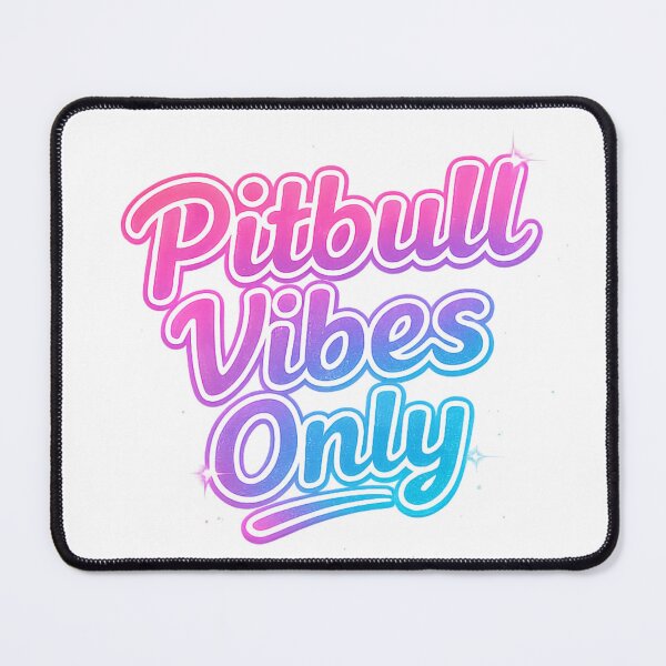 Item preview,  Pitbull Vibes Only Neon Pastel Script  designed and sold by My Pitbull Place.