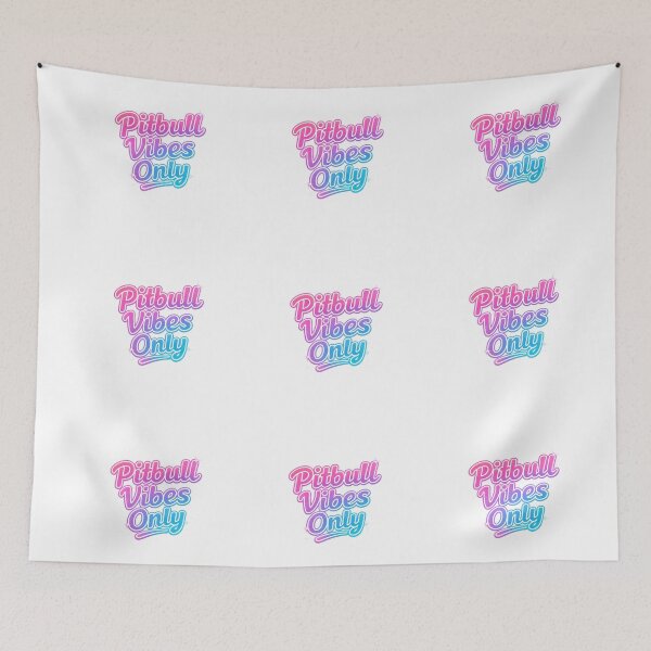 Item preview,  Pitbull Vibes Only Neon Pastel Script  designed and sold by My Pitbull Place.