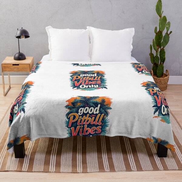 Item preview, Good Pitbull Vibes Only Summer Shirt, Tropical Blue Pitbull Beach Dog Tee designed and sold by My Pitbull Place.