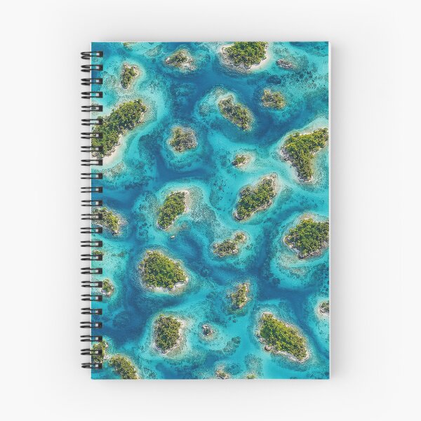 Item preview, Tropical Island Seamless Pattern | Aerial Ocean Archipelago Wallpaper | Blue Lagoon Coastal Surface Design designed and sold by AnimalAirtistry.