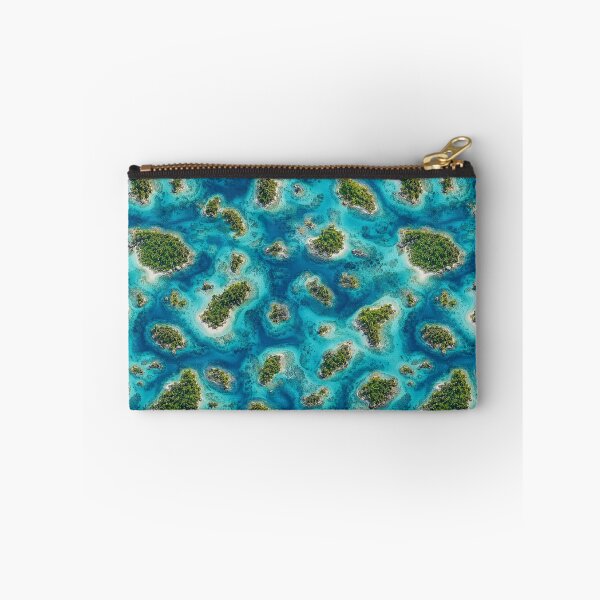 Item preview, Tropical Island Seamless Pattern | Aerial Ocean Archipelago Wallpaper | Blue Lagoon Coastal Surface Design designed and sold by AnimalAirtistry.