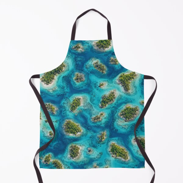 Item preview, Tropical Island Seamless Pattern | Aerial Ocean Archipelago Wallpaper | Blue Lagoon Coastal Surface Design designed and sold by AnimalAirtistry.
