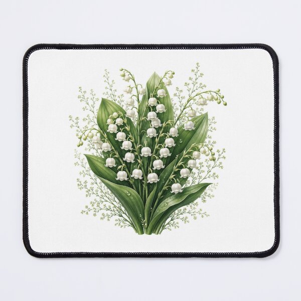 Item preview, Vintage Lily of the Valley Botanical Illustration Watercolor White Flowers designed and sold by Panom Suavichien.