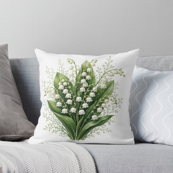 Item preview, Vintage Lily of the Valley Botanical Illustration Watercolor White Flowers designed and sold by Panom Suavichien.