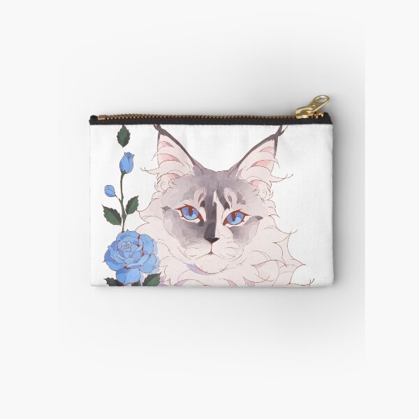 Item preview, Cat with blue roses designed and sold by Giulialibard.