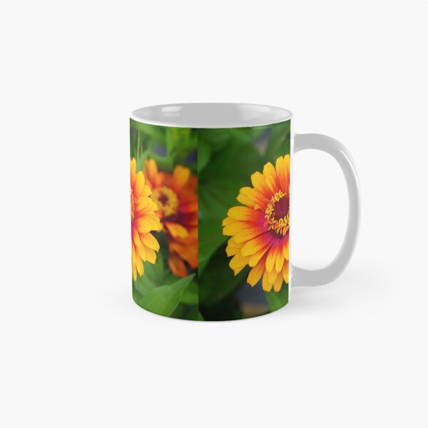 Item preview, Fairy Fire Flower - Golden Yellow Zinnia with an Orange and Scarlet Center designed and sold by Loveisthebtwd.