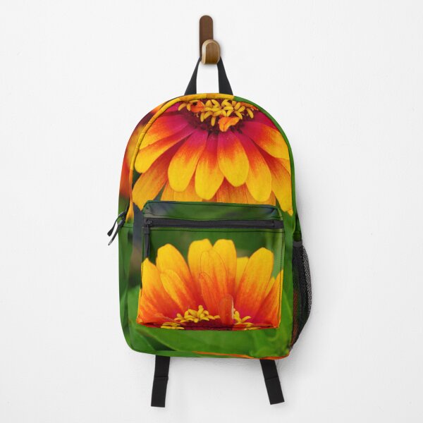 Item preview, Fairy Fire Flower - Golden Yellow Zinnia with an Orange and Scarlet Center designed and sold by Loveisthebtwd.