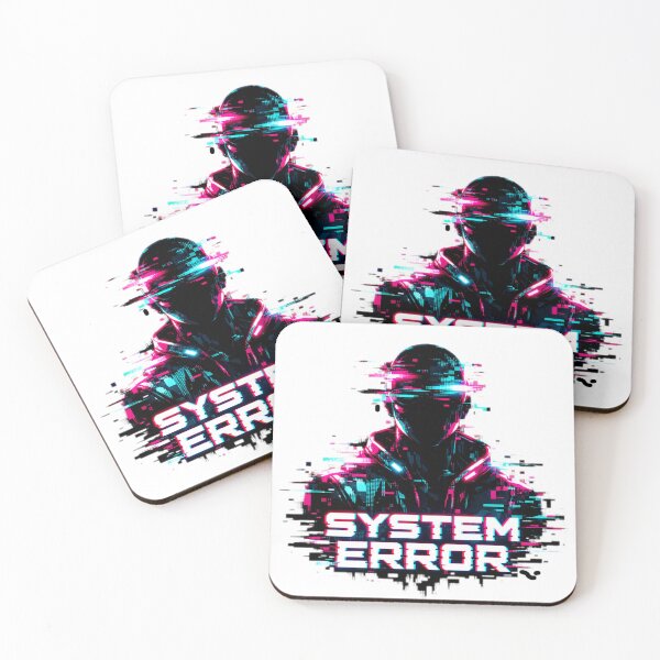 Item preview, SYSTEM ERROR Cyberpunk Glitch Art Futuristic Design designed and sold by DarVibe Designs.