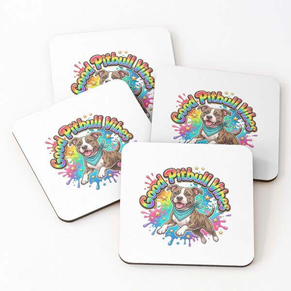 Item preview, Good Pitbull Vibes Colorful Paint Splatter With Dog designed and sold by My Pitbull Place.
