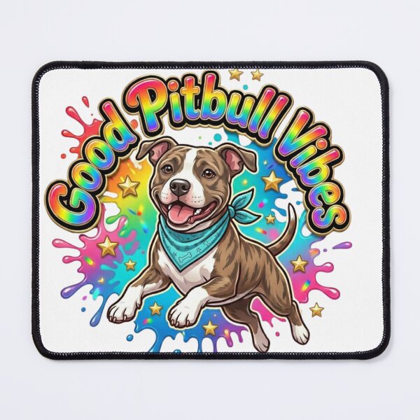 Item preview, Good Pitbull Vibes Colorful Paint Splatter With Dog designed and sold by My Pitbull Place.