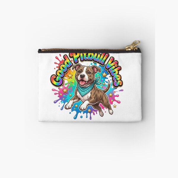 Item preview, Good Pitbull Vibes Colorful Paint Splatter With Dog designed and sold by My Pitbull Place.