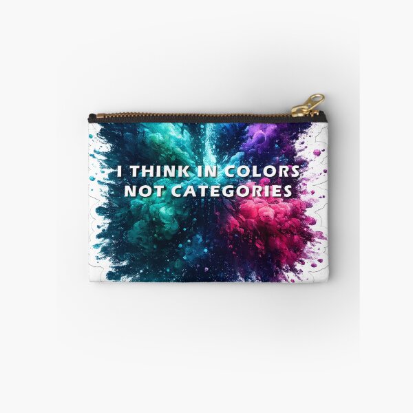 Item preview, I Think in Colors Not Categories — Neurodivergent Sticker — ADHD — Creative Thinker designed and sold by NeurOriginal.