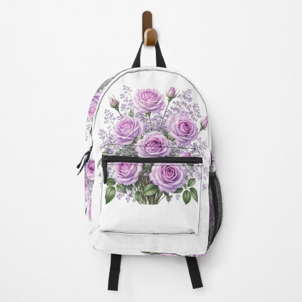Item preview, Vintage Lavender Rose Bouquet Botanical Illustration Watercolor Purple Roses designed and sold by Panom Suavichien.