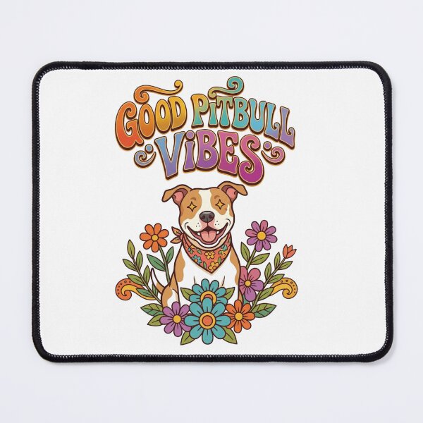 Item preview, Good Pitbull Vibes 70's floral designed and sold by My Pitbull Place.