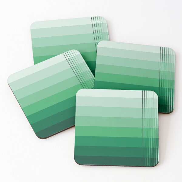 Item preview, Simple design with shades from light to dark eucalyptus color designed and sold by Cherevan.