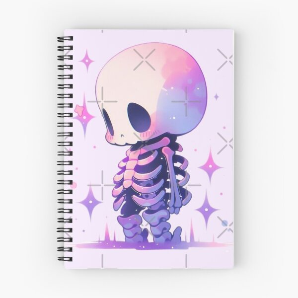 Item preview, Cute Pastel Chibi Skeleton Sticker | Kawaii Goth Spooky Aesthetic designed and sold by SkeletonMood.