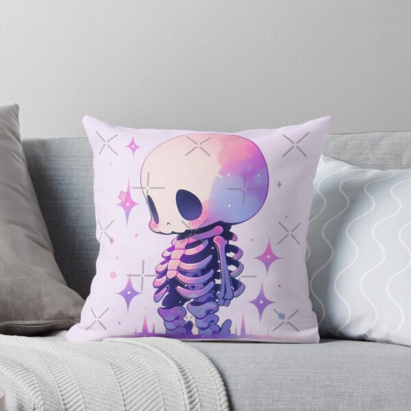 Item preview, Cute Pastel Chibi Skeleton Sticker | Kawaii Goth Spooky Aesthetic designed and sold by SkeletonMood.