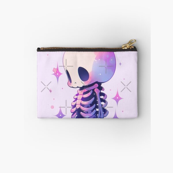 Item preview, Cute Pastel Chibi Skeleton Sticker | Kawaii Goth Spooky Aesthetic designed and sold by SkeletonMood.