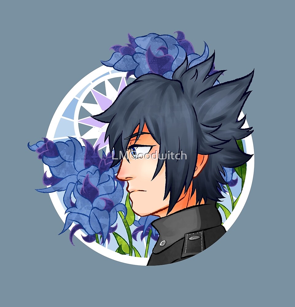 FFXV Stained Glass Noctis By LMGoodwitch Redbubble   Flat,1000x1000,075,f.u2 