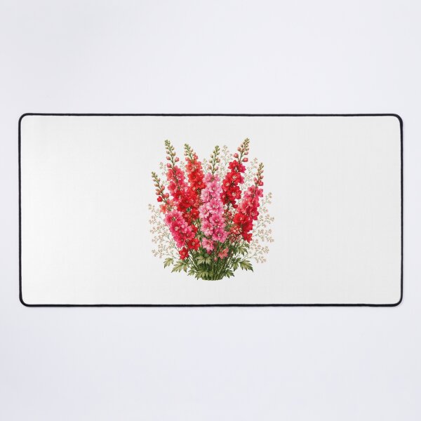 Item preview, Vintage Red Larkspur Botanical Illustration Watercolor Crimson Flowers designed and sold by Panom Suavichien.