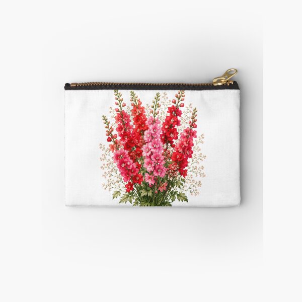 Item preview, Vintage Red Larkspur Botanical Illustration Watercolor Crimson Flowers designed and sold by Panom Suavichien.