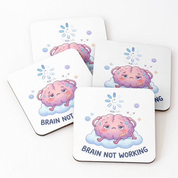 Item preview, Brain Not Working Sticker | Funny Mood designed and sold by CutePlix.