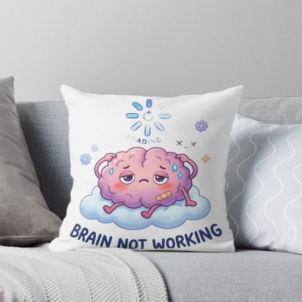 Item preview, Brain Not Working Sticker | Funny Mood designed and sold by CutePlix.