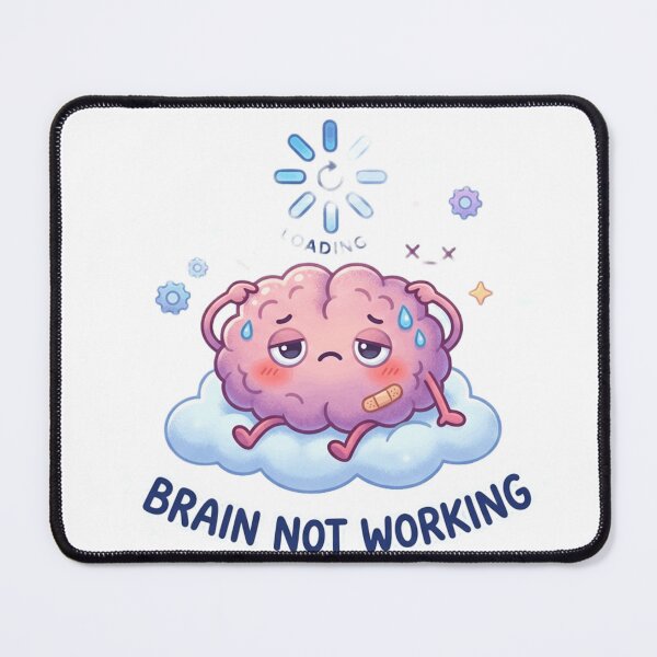 Item preview, Brain Not Working Sticker | Funny Mood designed and sold by CutePlix.