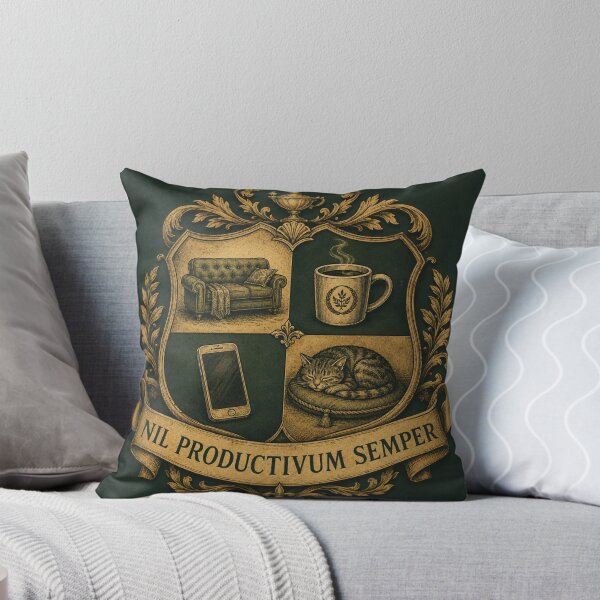 Item preview, Academy of Doing Nothing Productively – Funny Vintage Academic Crest | Procrastinator Gift designed and sold by irfanshikh.