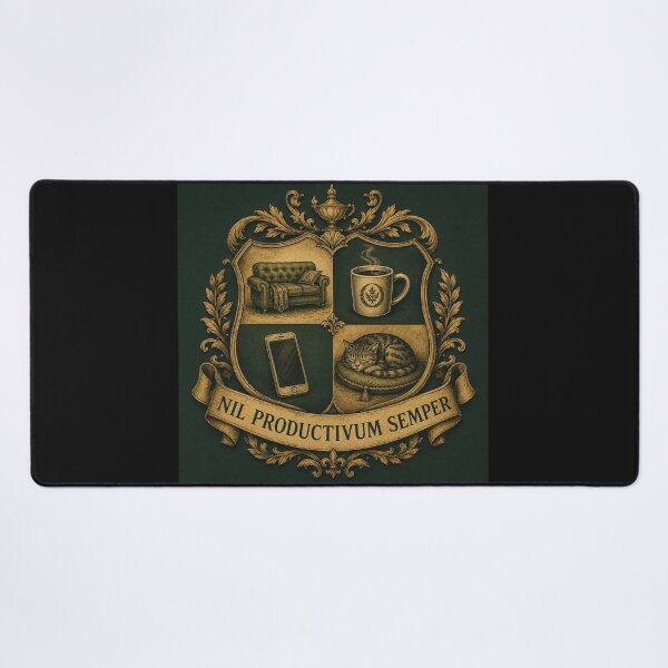 Item preview, Academy of Doing Nothing Productively – Funny Vintage Academic Crest | Procrastinator Gift designed and sold by irfanshikh.