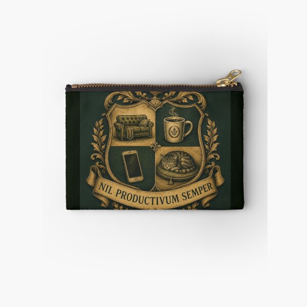 Item preview, Academy of Doing Nothing Productively – Funny Vintage Academic Crest | Procrastinator Gift designed and sold by irfanshikh.