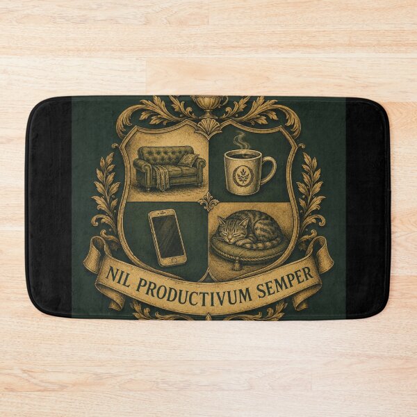 Item preview, Academy of Doing Nothing Productively – Funny Vintage Academic Crest | Procrastinator Gift designed and sold by irfanshikh.