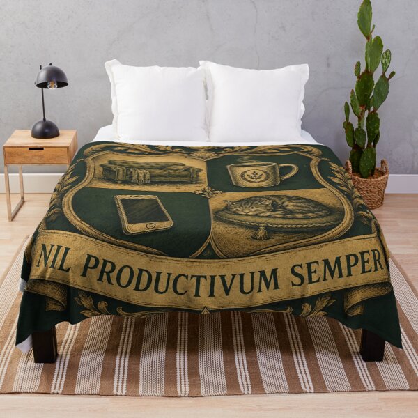 Item preview, Academy of Doing Nothing Productively – Funny Vintage Academic Crest | Procrastinator Gift designed and sold by irfanshikh.