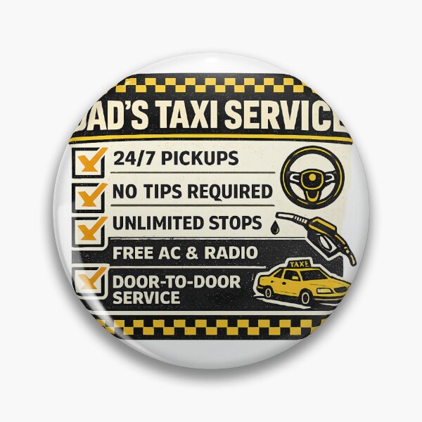 Item preview, Dad's Taxi Service Funny Vintage Ad Style designed and sold by chattsuede.