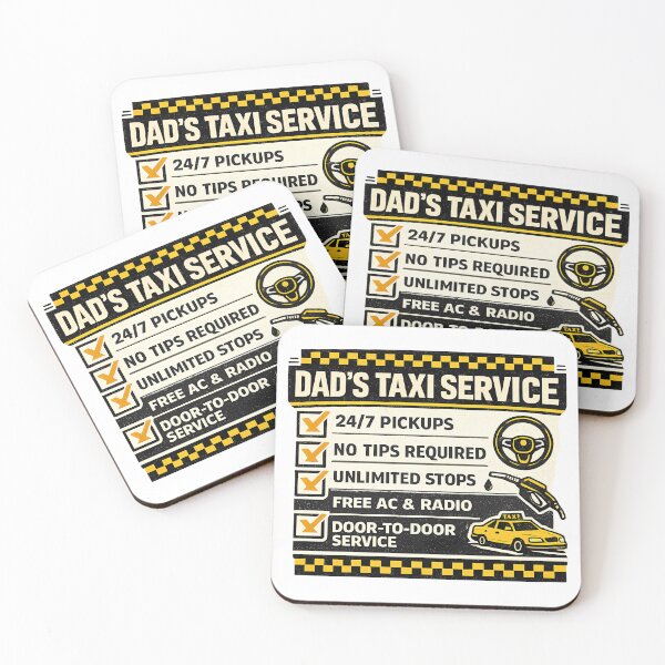 Item preview, Dad's Taxi Service Funny Vintage Ad Style designed and sold by chattsuede.