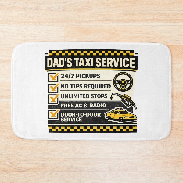Item preview, Dad's Taxi Service Funny Vintage Ad Style designed and sold by chattsuede.