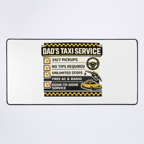 Item preview, Dad's Taxi Service Funny Vintage Ad Style designed and sold by chattsuede.