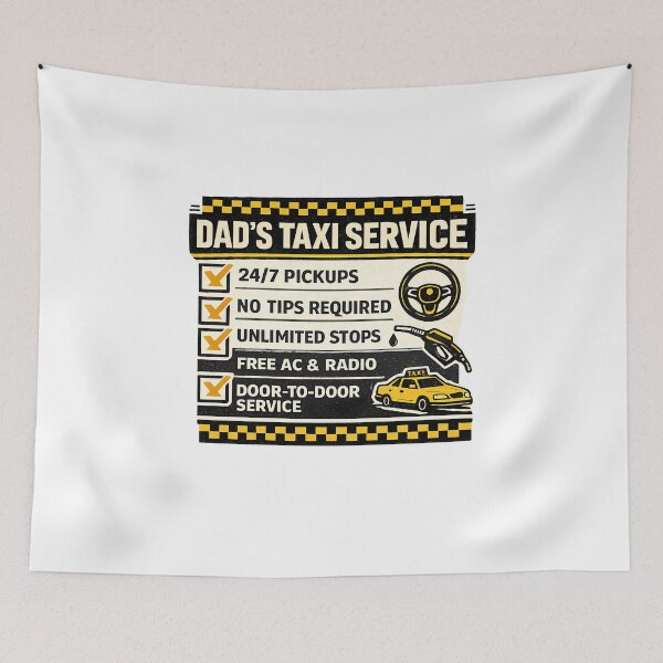 Item preview, Dad's Taxi Service Funny Vintage Ad Style designed and sold by chattsuede.