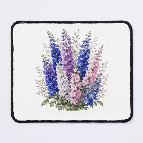 Item preview, Vintage Red Larkspur Botanical Illustration Watercolor Crimson Flowers designed and sold by Panom Suavichien.