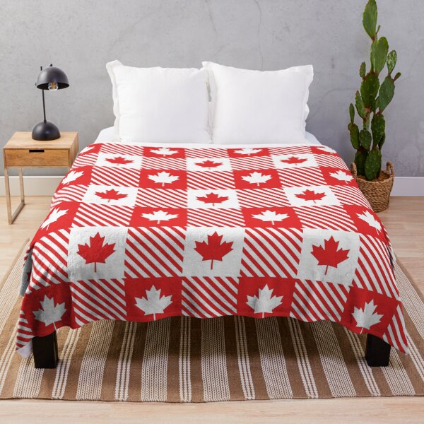 Item preview, Canada Day Maple Leaf Plaid Checkered Patriotic Pattern designed and sold by DaVinciFeather.