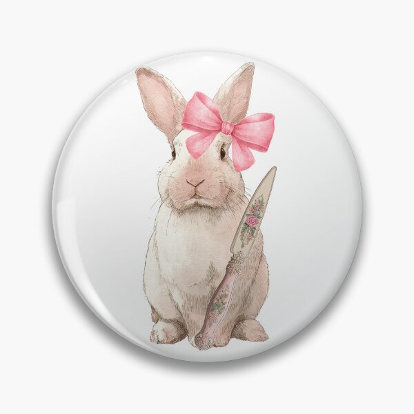Item preview, Victorian Coquette Bunny with Rococo Knife Sticker designed and sold by mimesshop.