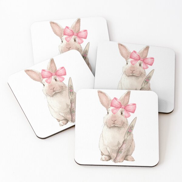 Item preview, Victorian Coquette Bunny with Rococo Knife Sticker designed and sold by mimesshop.