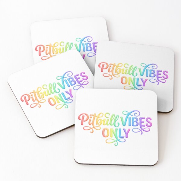 Item preview, Pitbull Vibes Only Colorful Script designed and sold by My Pitbull Place.