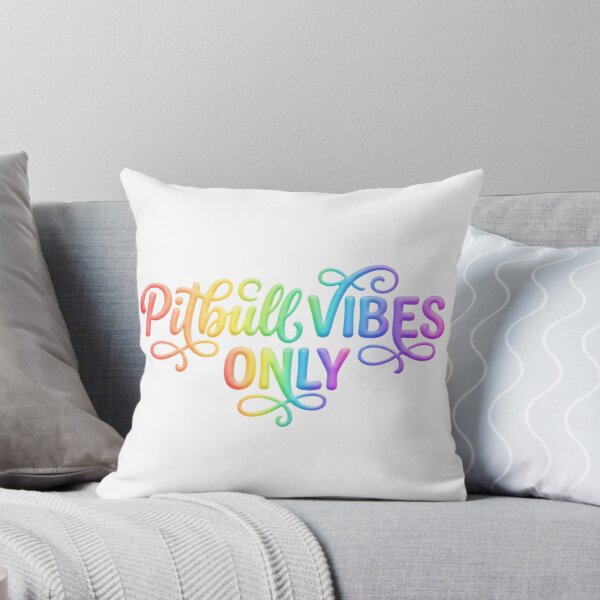 Item preview, Pitbull Vibes Only Colorful Script designed and sold by My Pitbull Place.