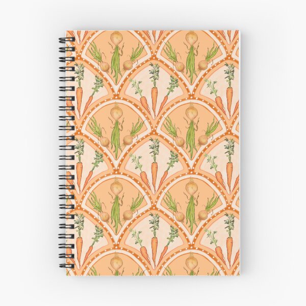 Item preview, Orange scalloped edge Garden vegetable pattern designed and sold by EmmaSB-Designs.