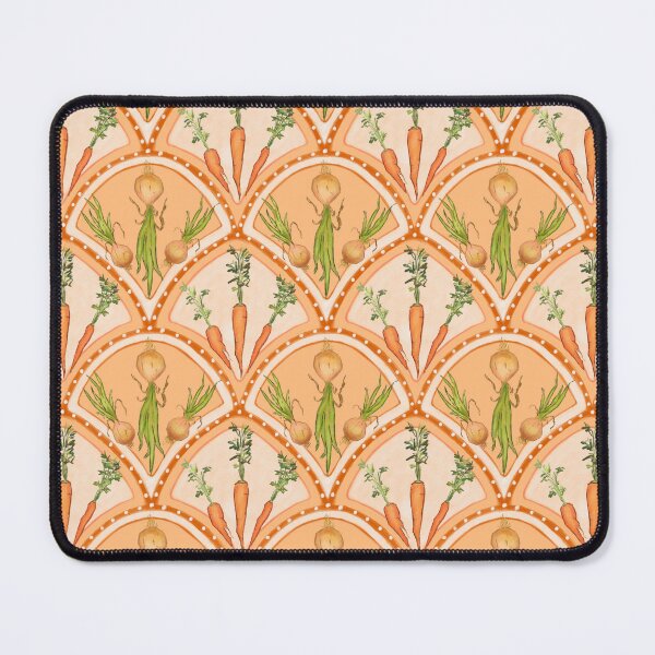 Item preview, Orange scalloped edge Garden vegetable pattern designed and sold by EmmaSB-Designs.