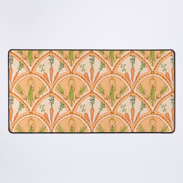 Item preview, Orange scalloped edge Garden vegetable pattern designed and sold by EmmaSB-Designs.